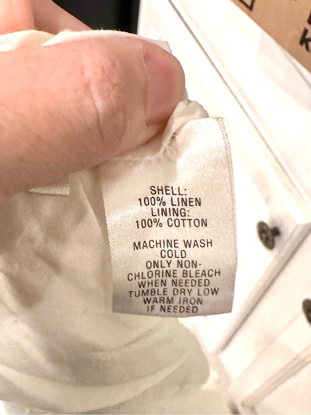 LOFT Ann Taylor White Linen Ruffle Dress Size 14 | Cottagecore Coastal Summer - Picture 7 of 7